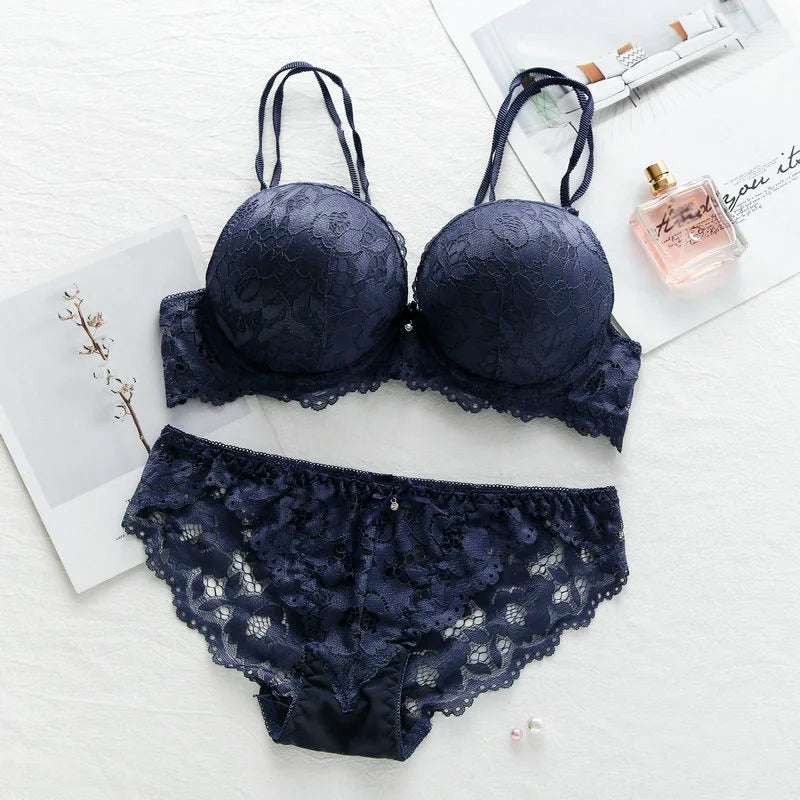 Ensemble de Lingerie - Élégance de Rose