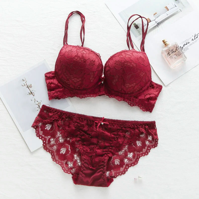 Ensemble de Lingerie - Élégance de Rose