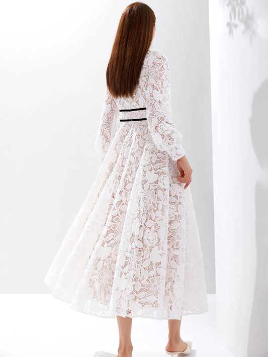 Robe de Soirée Longue en Dentelle – Belle & Lace