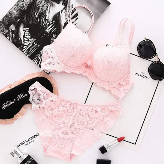 Ensemble de Lingerie - Élégance de Rose