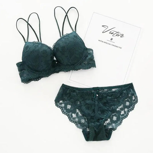 Ensemble de Lingerie - Élégance de Rose